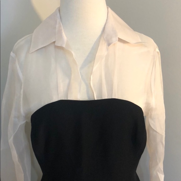 Gianfranco Ferre Studio sheer & black dress size M - Picture 2 of 9